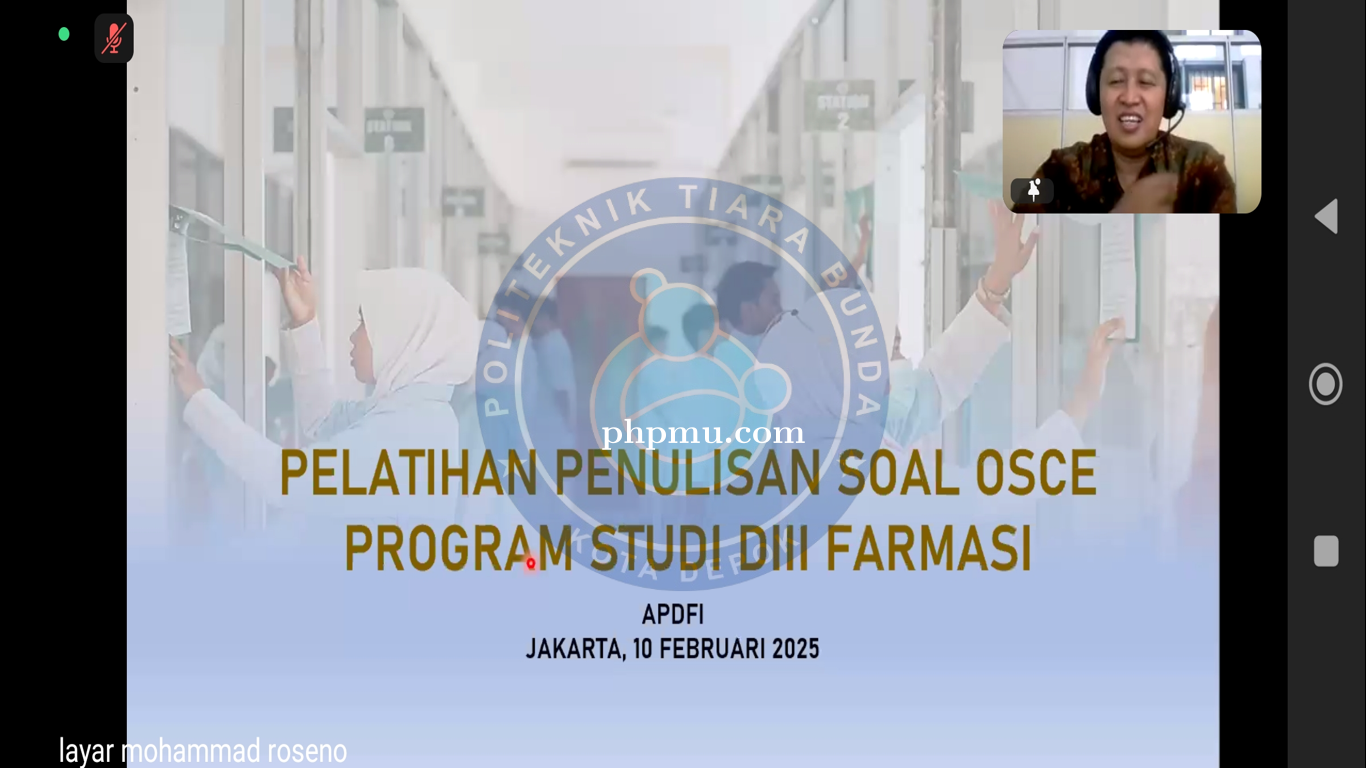 Pelatihan Penulisan Soal OSCE Program Studi D3 Farmasi